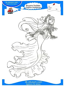 Çocuklar İçin Winx Club Denizkızı Boyama Sayfaları 
